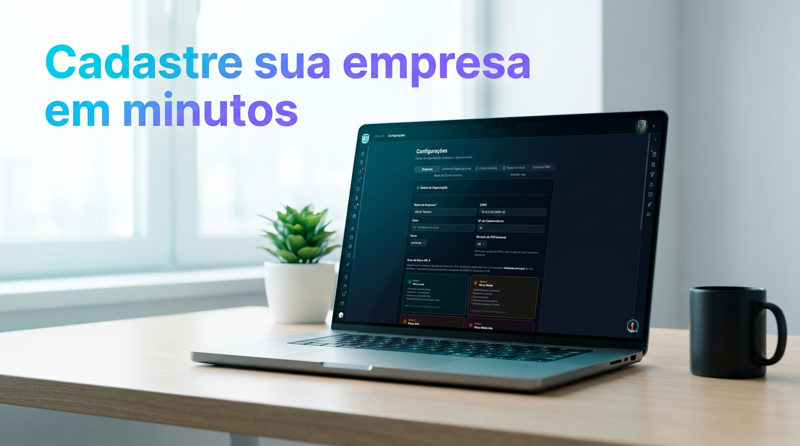 Você cadastra a empresa